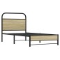 vidaXL Giroletto senza Materasso Rovere Sonoma 80x200 cm in Truciolato