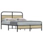 vidaXL Giroletto senza Materasso Rovere Sonoma 140x190cm in Truciolato vidaXL Giroletto senza Materasso Rovere Sonoma 140x190cm in Truciolato