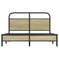 vidaXL Giroletto senza Materasso Rovere Sonoma 140x190cm in Truciolato vidaXL Giroletto senza Materasso Rovere Sonoma 140x190cm in Truciolato