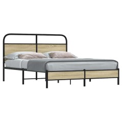 vidaXL Giroletto senza Materasso Rovere Sonoma 150x200cm in Truciolato