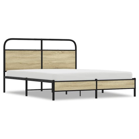 vidaXL Giroletto senza Materasso Rovere Sonoma 150x200cm in Truciolato