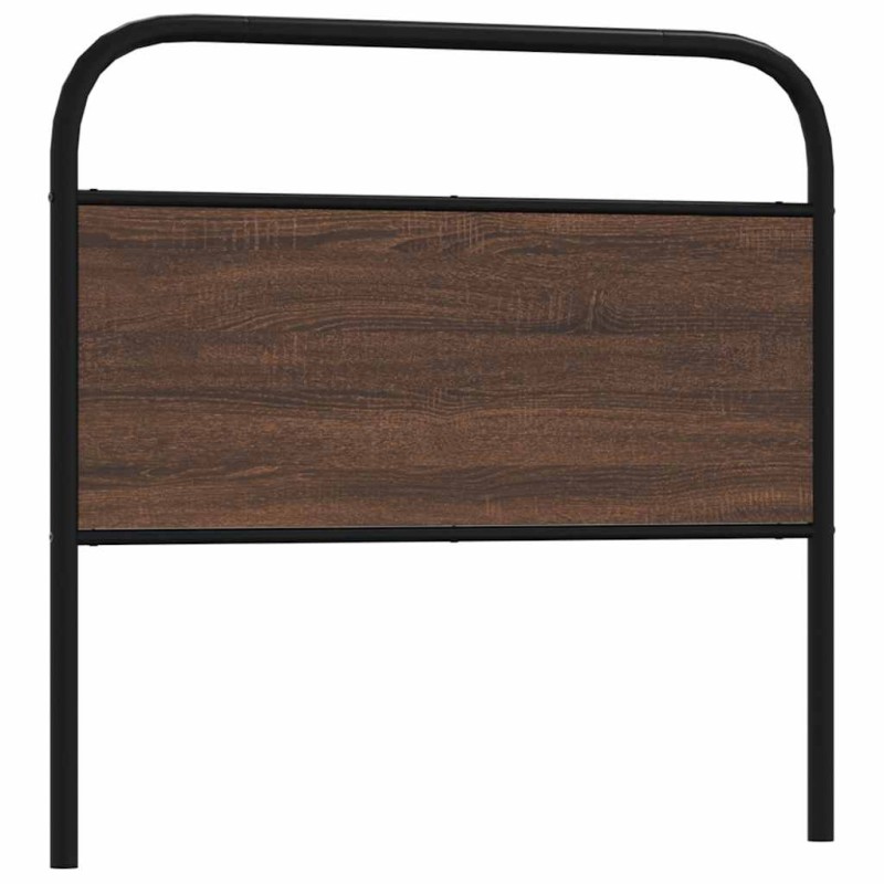 vidaXL Testiera Rovere Marrone 90 cm in Acciaio e Truciolato