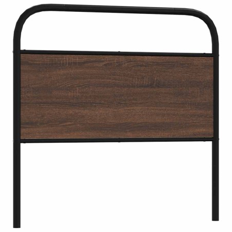 vidaXL Testiera Rovere Marrone 90 cm in Acciaio e Truciolato