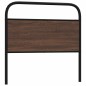 vidaXL Testiera Rovere Marrone 90 cm in Acciaio e Truciolato