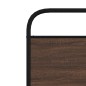 vidaXL Testiera Rovere Marrone 90 cm in Acciaio e Truciolato