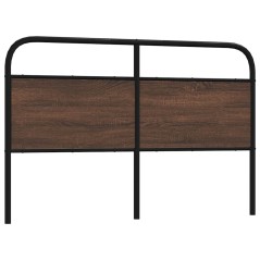 vidaXL Testiera Rovere Marrone 160 cm in Acciaio e Truciolato