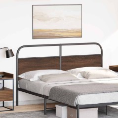 vidaXL Testiera Rovere Marrone 160 cm in Acciaio e Truciolato