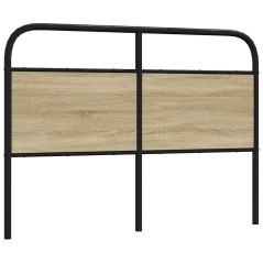 vidaXL Testiera Rovere Sonoma 140 cm in Acciaio e Legno Multistrato