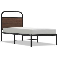 vidaXL Giroletto senza Materasso Rovere Marrone 80x200cm in Truciolato