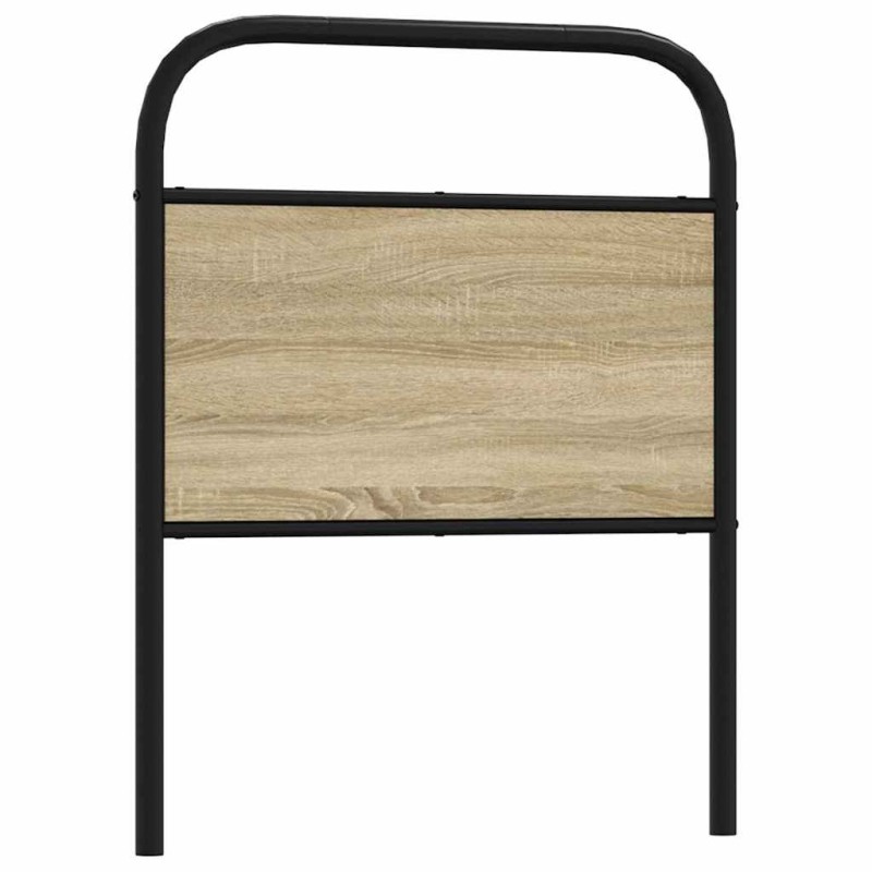 vidaXL Testiera Rovere Sonoma 80 cm in Acciaio e Legno Multistrato
