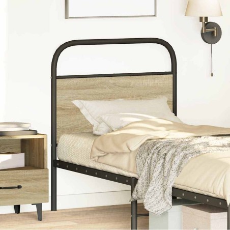vidaXL Testiera Rovere Sonoma 80 cm in Acciaio e Legno Multistrato