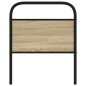vidaXL Testiera Rovere Sonoma 80 cm in Acciaio e Legno Multistrato