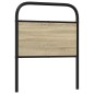vidaXL Testiera Rovere Sonoma 80 cm in Acciaio e Legno Multistrato