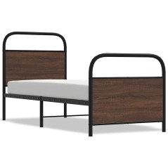 vidaXL Giroletto senza Materasso Rovere Marrone 80x200cm in Truciolato