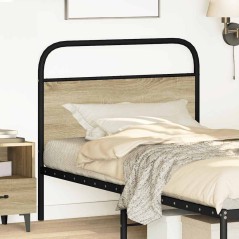 vidaXL Testiera Rovere Sonoma 100 cm in Acciaio e Legno Multistrato