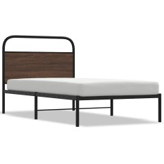vidaXL Giroletto senza Materasso Rovere Marrone 90x200cm in Truciolato