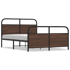 vidaXL Giroletto senza Materasso Rovere Marrone 120x200 cm Truciolato