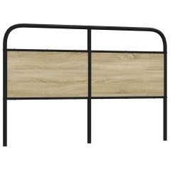 vidaXL Testiera Rovere Sonoma 160 cm in Acciaio e Legno Multistrato