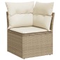 vidaXL Set Divano da Giardino 8 pz con Cuscini Beige in Polyrattan