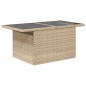 vidaXL Set Divano da Giardino 8 pz con Cuscini Beige in Polyrattan