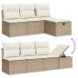 vidaXL Set Divano da Giardino 8 pz con Cuscini Beige in Polyrattan