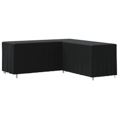 vidaXL Coperture per Divano a L 2pz 254x254x80 cm 420D Tessuto Oxford