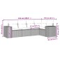 vidaXL Set Divano da Giardino 5pz con Cuscini Grigio Chiaro Polyrattan