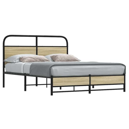 vidaXL Giroletto senza Materasso Rovere Sonoma 120x190cm in Truciolato