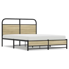 vidaXL Giroletto senza Materasso Rovere Sonoma 120x190cm in Truciolato