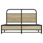 vidaXL Giroletto senza Materasso Rovere Sonoma 120x190cm in Truciolato vidaXL Giroletto senza Materasso Rovere Sonoma 120x190cm in Truciolato