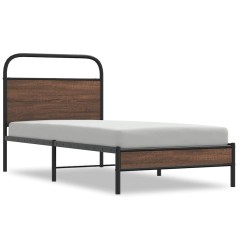 vidaXL Giroletto senza Materasso Rovere Marrone 100x200 cm Truciolato