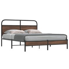vidaXL Giroletto senza Materasso Rovere Marrone 160x200 cm Truciolato