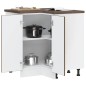 vidaXL Base ad Angolo Cucina Porto Rovere Marrone in Legno Multistrato