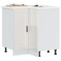 vidaXL Base ad Angolo Cucina Porto Bianco Lucido in Legno Multistrato