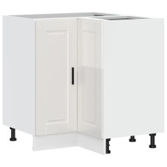 vidaXL Base ad Angolo Cucina Porto Bianco Lucido in Legno Multistrato