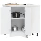 vidaXL Base ad Angolo Cucina Porto Bianco Lucido in Legno Multistrato