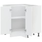 vidaXL Base ad Angolo Cucina Porto Bianco Lucido in Legno Multistrato