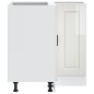 vidaXL Base ad Angolo Cucina Porto Bianco Lucido in Legno Multistrato