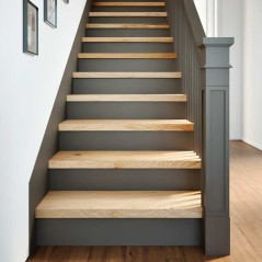 vidaXL Gradini 4 pz 70x25x2 cm in Rovere Massello Non Trattato