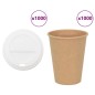 vidaXL Tazze da Caffè in Carta con Coperchi 1000 pz 12oz 300 ml
