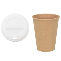 vidaXL Tazze da Caffè in Carta con Coperchi 1000 pz 12oz 300 ml