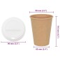 vidaXL Tazze da Caffè in Carta con Coperchi 1000 pz 12oz 300 ml