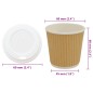 vidaXL Tazze da Caffè in Carta con Coperchi 1000 pz 4oz 100 ml