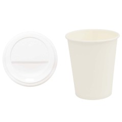 vidaXL Tazze da Caffè in Carta con Coperchi 1000 pz 8oz 200 ml