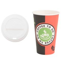 vidaXL Tazze da Caffè in Carta con Coperchi 1000 pz 16oz 400 ml