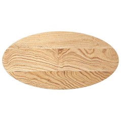vidaXL Piano per Tavolo 80x40x4 cm in Rovere Massello Ovale