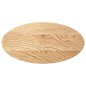 vidaXL Piano per Tavolo 80x40x4 cm in Rovere Massello Ovale