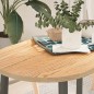 vidaXL Piano per Tavolo 100x50x2 cm in Rovere Massello Ovale
