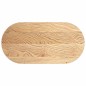 vidaXL Piano per Tavolo 100x50x2 cm in Rovere Massello Ovale