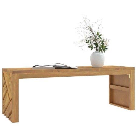 vidaXL Tavolino da Salotto 110x35x38 cm in Legno Massello di Teak